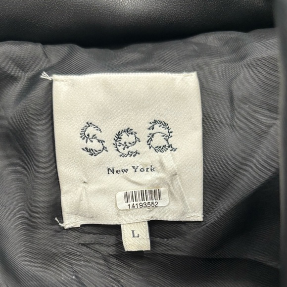 • Sea New York Vegan Leather Puffer Coat • - Picture 4 of 4